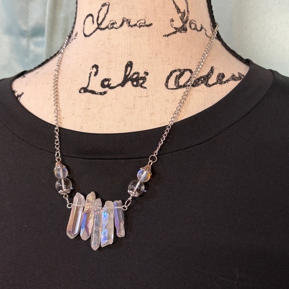 Aura Quartz Chard Pendent Necklace - Picture 6 of 7